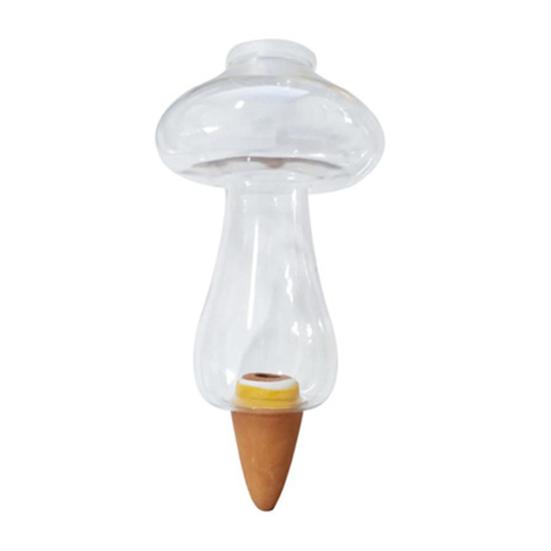 300ML Flower Waterer Self Watering Spikes Transparent Auto Plant Watering Devices Auto-Drippers Mushroom Glass