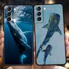 Чехол для телефона 'Плавающий китовый акула в океане' для Samsung Galaxy S25 S24 S23 S22 Ultra S20 S21 FE 5G S10 S9 Plus S10E Мягкая крышка из ТПУ