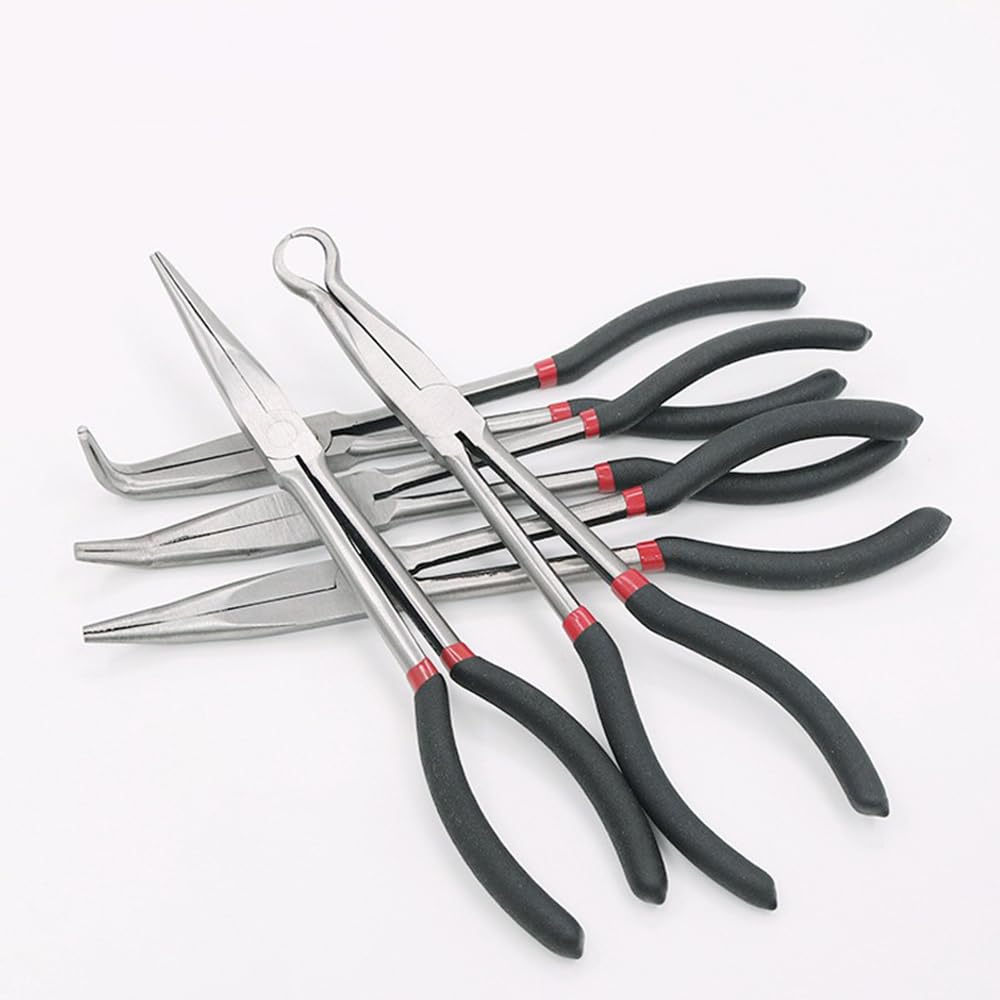 LOYELEY Радиоплоскогубцы Плоскогубцы Длинные Ручки Механик Набор из 5 штук, Набор, Набор, Плоскогубцы, Плоскогубцы, Инструменты, Оборудование, Прямые/25 градусов/45 градусов/90