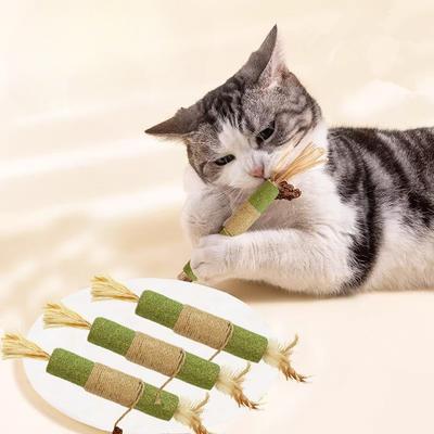 Игрушки для кошек с кошачьей мятой для саморазвлечения и скуки, прочное дерево, шарики кошачьей мяты Tianhua, игрушки для кошек, палочки для прорезывания зубов у кошек