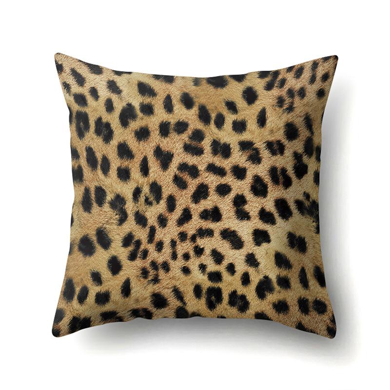 Nordic Leopard Pattern Modern Abstract Polyester Pillowcase Car Decoration Home Printed Waist Rest Pillowcase