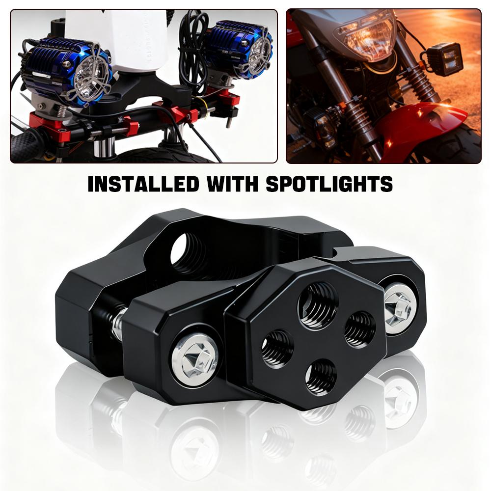 Зажим для руля мотоцикла Крепежный кронштейн-бампер Для держателя прожектора Фары Противотуманной фары Аксессуары для модификации мотоцикла