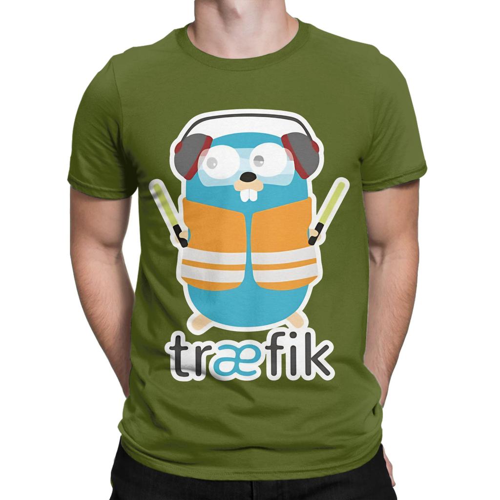 Traefik Облачный Роутер Забавная Графика 100% Хлопок Футболка gopher Tees Топы для Унисекс