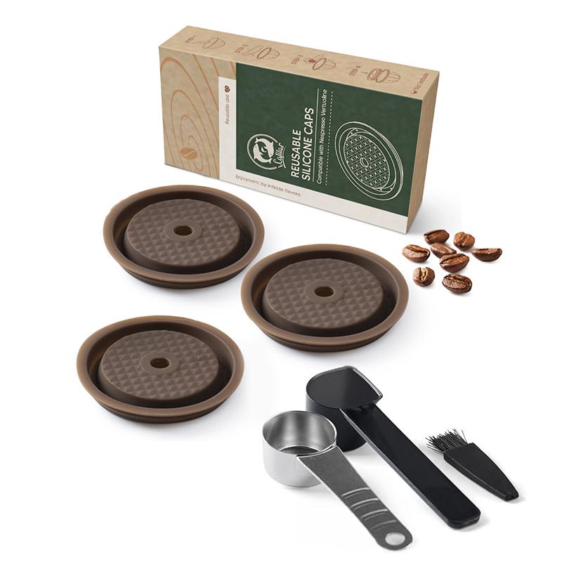 Многоразовые крышки для кофейных капсул Original Nespresso Vertuoline Силиконовые крышки пищевого качества для многоразовых капсул Nespresso Vertuo