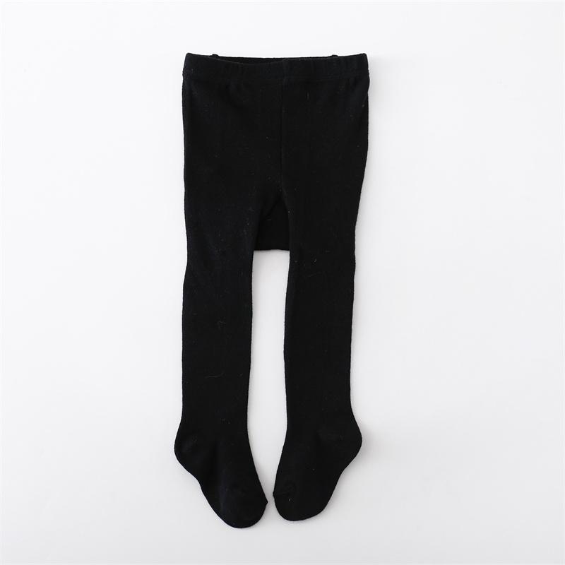 Колготки для новорожденных девочек, вязаные чулки для девочек, хлопковые детские колготки для девочек, повседневные колготки для малышей 0-2 года, белые, черные