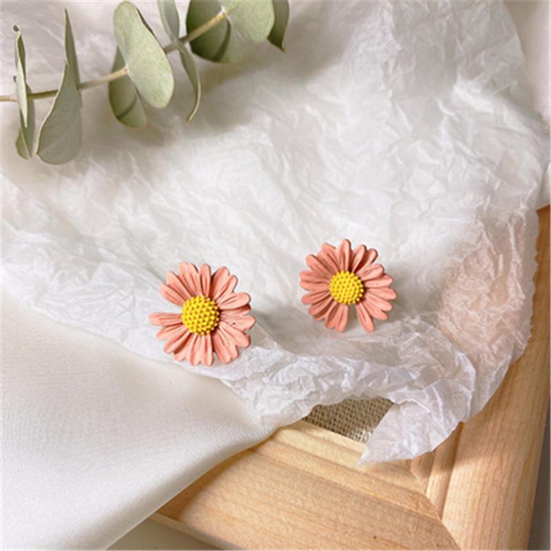 Серьги-ромашки в корейском стиле — крошечные, женственные, серебряные иглы S925, популярные маленькие свежие серьги