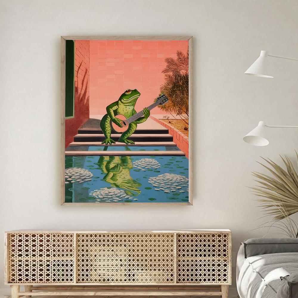 Дэвид Хокни напечатанная лягушка возрастная художественная картина современный плакат выставка ретро абстрактное украшение для дома