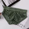 Women's Lace Panties Comfort Underwear Daisy Print Lace Briefs