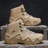2024 Autumn Men's High-Top Camouflage Hiking Boots: Wear-Resistant, Non-Slip, Height-Enhancing, for Outdoor Training.