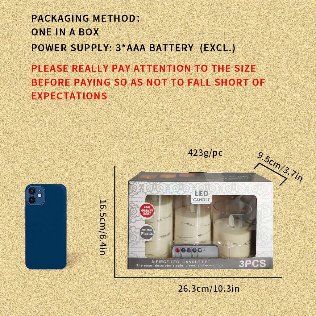 "LED Remote Control Candle Lights for Weddings, Birthdays, Parties & Concerts - Electronic ABS Simulation String Light Decoration"