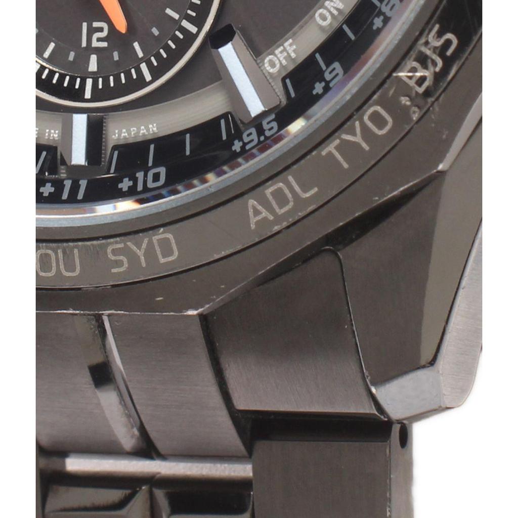 Used Citizen Watch Radio Wave Solar Attesa Eco-Drive H820-T023991 Solar Black Men's CITIZEN