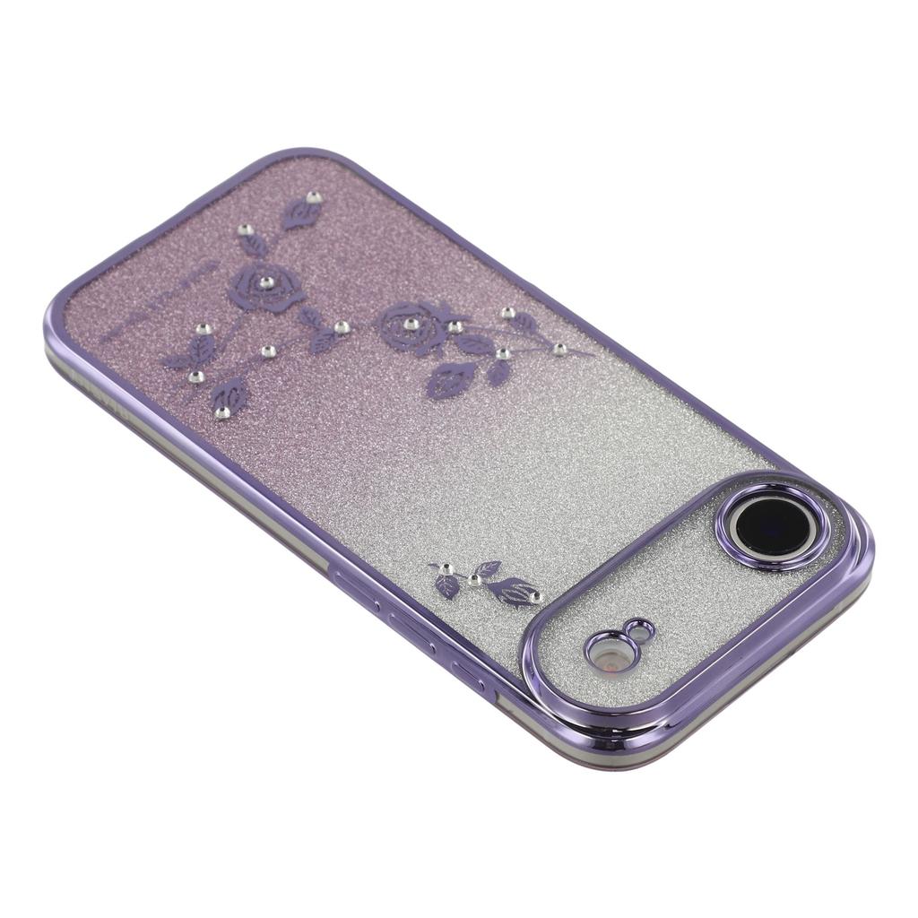 KADEM For iPhone 17 Air Case Flower Pattern TPU Gradient Phone Cover with Lanyards