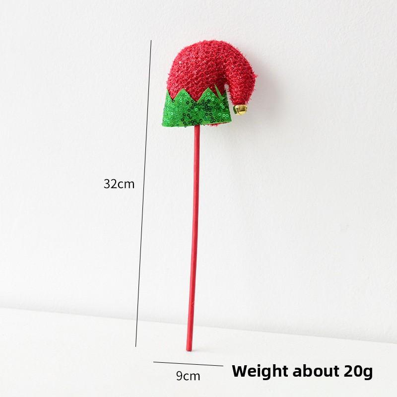 Christmas Decoration Elf Hat Cuttings Decoration Christmas Tree Christmas Elf Stick Christmas Gift