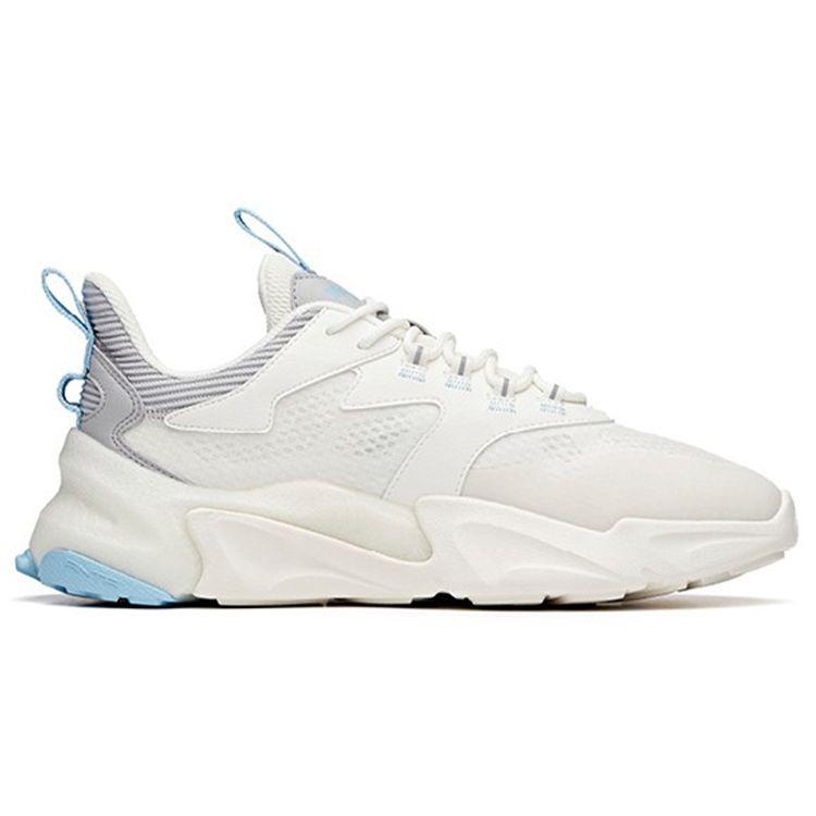 Anta Pulse 2 Fabric Synthetic Leather Shock Absorption Non-Slip Wear-Resistant Breathable Low-Top Dad Shoes Men Sneaker White Gray 912118852-4