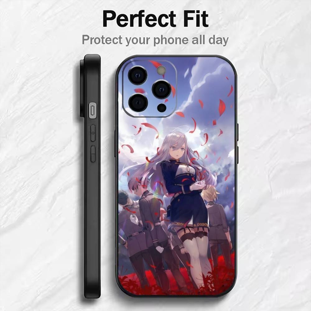 86-Eight Six Anime L-Lena Phone Case For iPhone17,16,15,14,13,12 Plus,Max Soft Silicone Black Cover