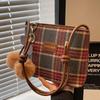 Премиум контрастные цвета ретро клетчатая универсальная сумка через плечо женская модная сумка-мессенджер сумка-ведро Tide
