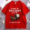 Please Be Patient with Me T Shirt Funny Retro TShirt 1900s Graphic Tee Western Cotton Short Sleeve Round Neck Tee Shirts