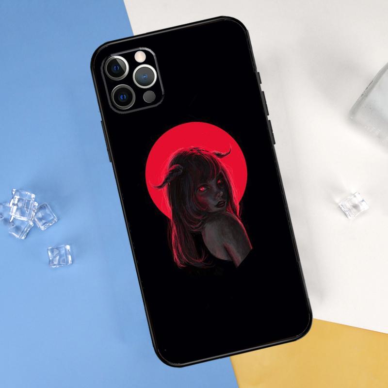 Чехол для телефона «Девушка-дьявол» Женский для iPhone 16 Pro Max 16e 12 13 Mini 11 14 15 Pro Max XR 15 16 Plus Защитный корпус