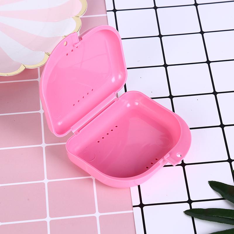 Практичный многоцветный тип маленькая зубная коробка с коробкой для брекетов коробки для зубных протезов