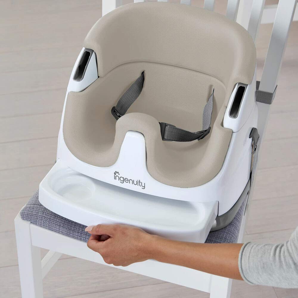 Ingenuity Baby Base Детский низкий стульчик Детский диван [6 месяцев~] Крепежный ремень для обеденного стула Включает поднос для хранения Кашемир 10678