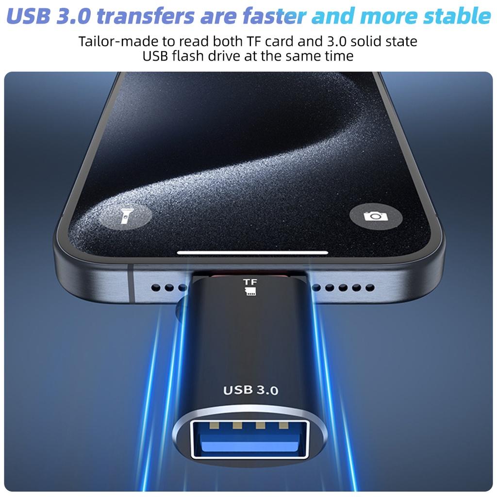 FONKEN 2-в-1 кард-ридер USB OTG адаптер Type-C к USB 3.0 высокоскоростной USB C к TF карте памяти для мобильного телефона