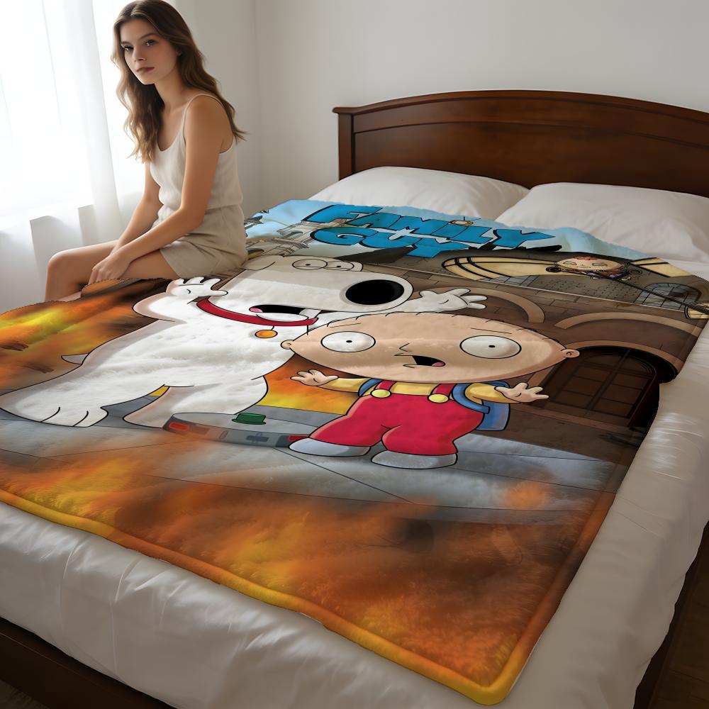 Throw High-Density Short Plush Blanket For Sofa Nap Air-Conditioned Room Soft Skin-Friendly F-Family Guy