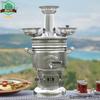 Stainless Steel Turkish Samovar Outdoor Wood Stove Samovar Teapot Set Warmer Tea Kettle Teaware Stove Tea Picnic Water Boiler