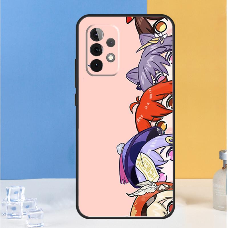 Чехол Genshin Impact Аниме Милый Для Samsung Galaxy A54 A34 A14 A13 A33 A53 A36 A05 A06 A16 A32 A52 A55 A35 A15 A56 A26