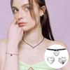 [Rosemont] Silver Heart Earrings and Necklace Set Rc24B12A Set