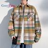 Men's Flannel Shirts Casual Button Down Plaid Shirt Jacket Long Sleeve Fleece Shacket with Pockets