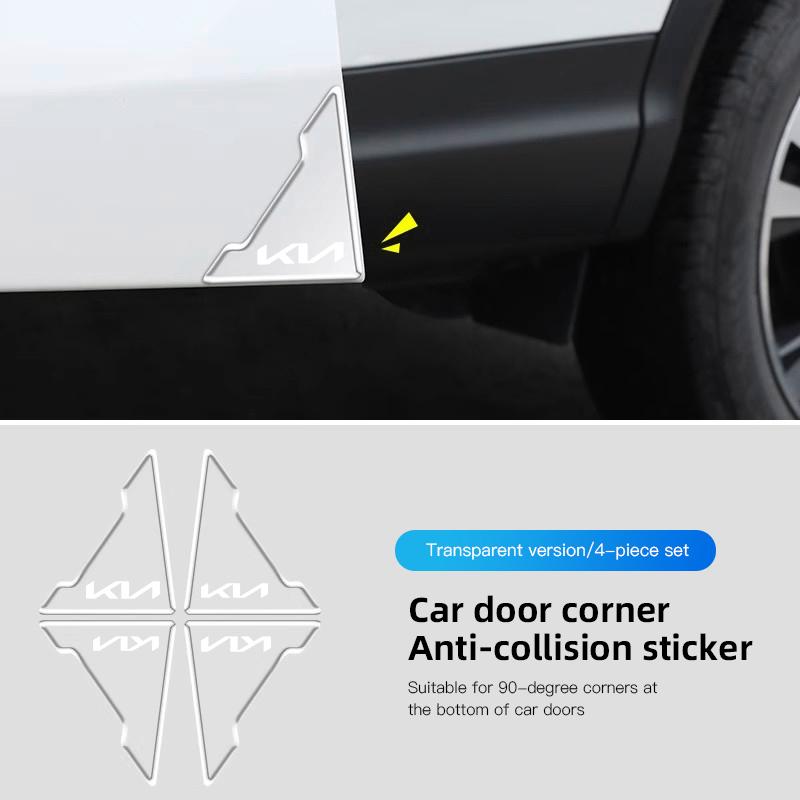 AAOB1 Car Door Corner Guard Sticker Silicone Anti-collision Paster For KIA K3 Sportage Carnival K5 Seltos Pegas KX1 EV5 Sonet EV6 K4