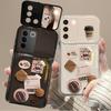 Applicable To Vivos16 Mobile Phone Case X80/90pro Coffee Bean Three-dimensional Doll Pendant Y52s/77 Flip Mirror