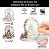 Рождественский Ornament с 3D-эффектом, Ornament-колесо обозрения со стабильным основанием, 3D-акриловое украшение для рождественской елки, Водонепроницаемый праздничный подарок