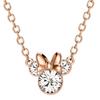 Disney Minnie Mouse Jewelry Gold Plated Cubic Zirconia Necklace 90th Anniversary Pink Mickey's