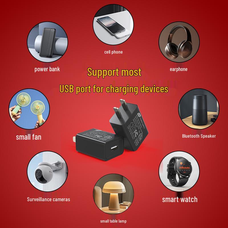 5V 1A Charger USB Head with ETL/FCC Certification for Home, Pet Supplies, and LED Strips