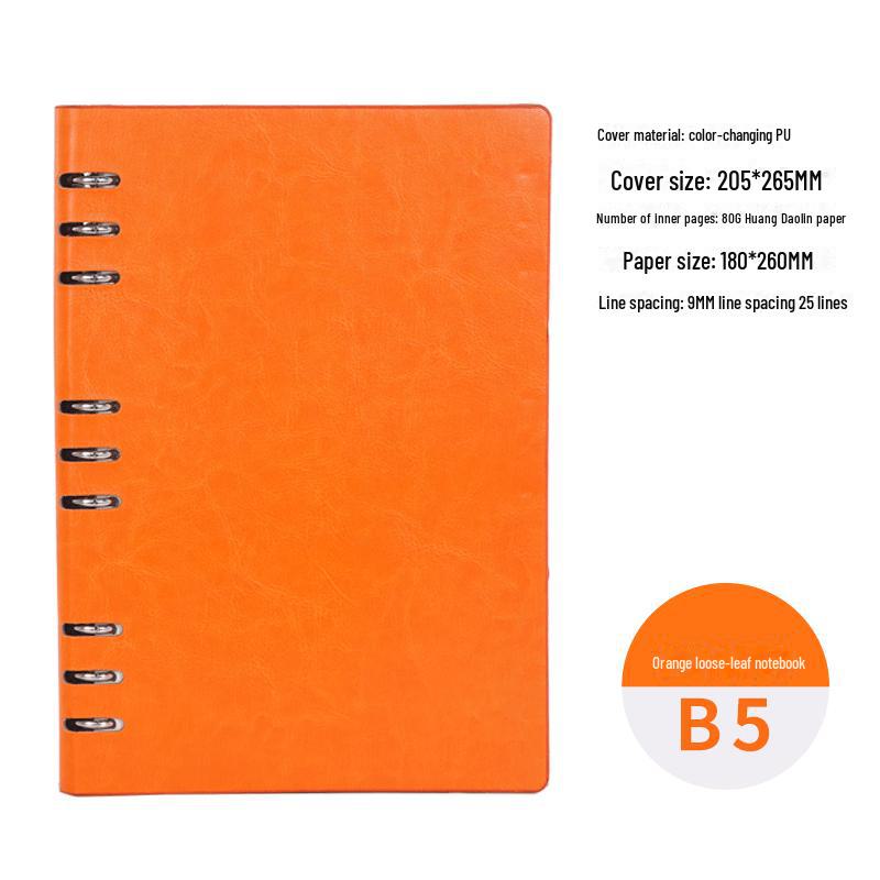 Spot A4 Thick Business Hollow Loose-Leaf Notebook – Customizable Logo, Student Diary, Simple Notepad