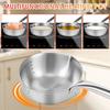 Stainless Steel Hot Oil Pot Non-Stick Sauce Pan Soup Pot with Pour Spout Milk Saucepan Cooking Boiling Butter Warmer Heat Pans