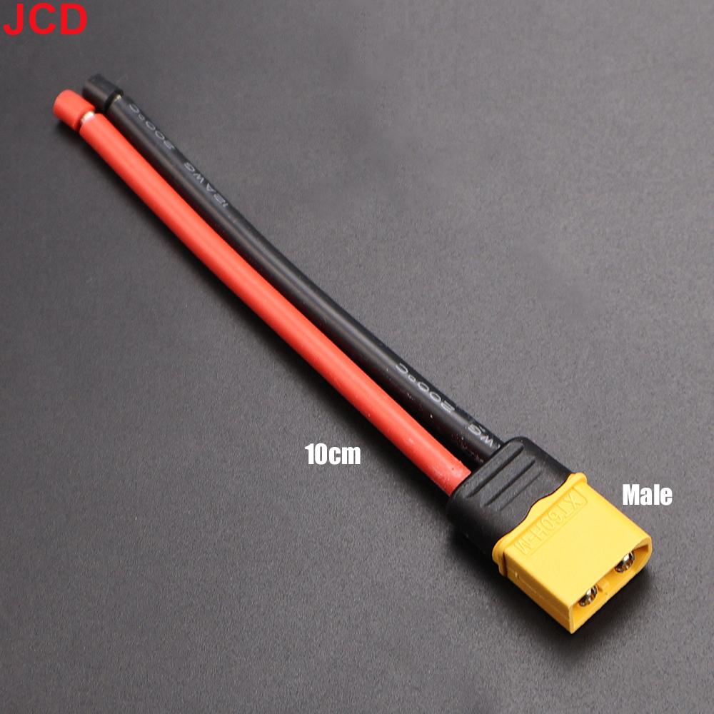 JCD XT60 Male Female Connector Plug Set with Silicone Insulation 12AWG Battery Extension Cable for RC Lipo Batteries And Drone