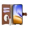 For Realme 14 5G Leather Case Wallet Stand Cover Irregular Tail Style with Chain Strap