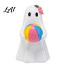 Windowsill Halloween Ornament Summer Ghost Figurine Small Resin Cute Tropical Beach Statue with Centerpiece Float Garland Sunglasses for Tiered Tray