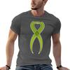 Lime Green Color NonHodgkins Lymphoma Ribbon TShirt Streetwear Print Tee Shirt
