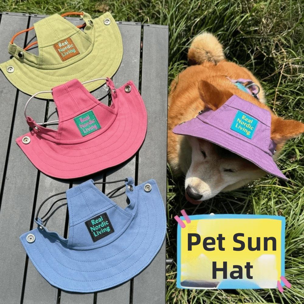 Sun Protection Pet Sunshade Hat Adjustable Pet Baseball Cap Dog Fisherman Hat Sun Protection