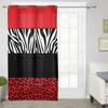 2 шт. Красная зебра с леопардовым принтом, оконные шторы, домашний декор, оформление окон в спальне, шторы с ламбрекеном для гостиной, люверсы сверху