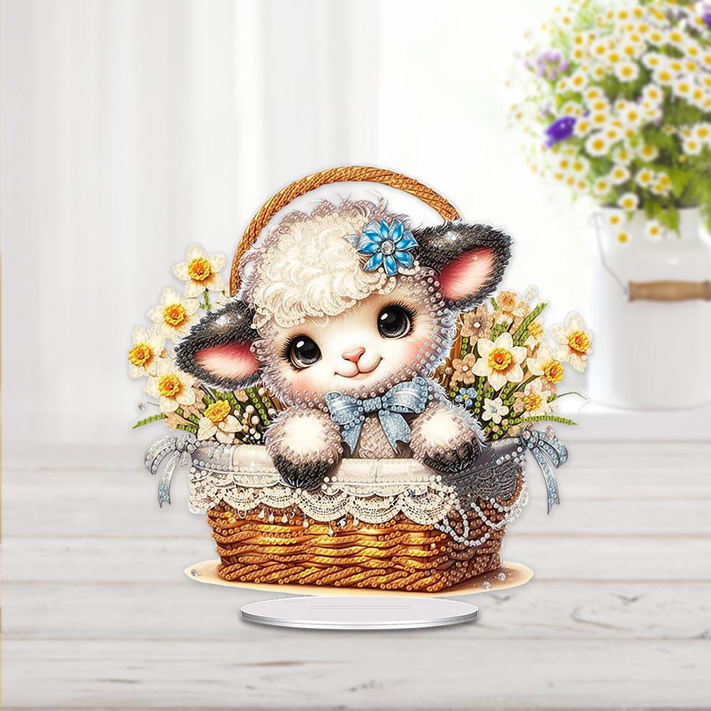 Acrylic Easter Egg Chicken Rhinestones Desktop Ornaments 5D DIY Diamond Art Tabletop Decorations Diamond Painting Desktop Decors