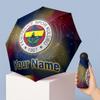 Fenerbahçe FC Manual Five Fold 8 Rib Umbrella Support Custom Text, Lightweight Travel Umbrella