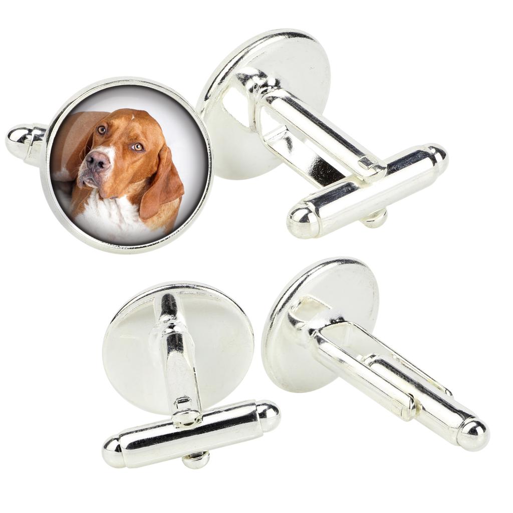 English Pointer I - cufflinks in a box, handmade jewelry, product of the Art-Dog brand