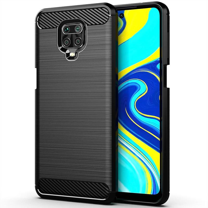 Для Чехол Xiaomi Redmi Note 9 Pro Чехол Для Redmi Note 9 Pro Capas Ударопрочный Углеродное волокно ТПУ Мягкий чехол Redmi Note 9 Pro Fundas
