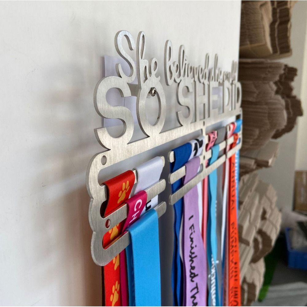 Wall Mount So She Did Medal Hanger Ironwork Ribbon Wall Rack Upgrade Awards Frame  Storage