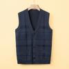 New Autumn and Winter Men's Knitted Cardigan Vest Daddy Suit Vest Sleeveless Vest Top Grandpa Autumn Bottoming Shirt