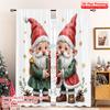 2 шт. 2D плоская печать С Рождеством Христовым Шторы Рождественские гномы Дарение подарков Ткань Без электричества Праздничные украшения Использовать для